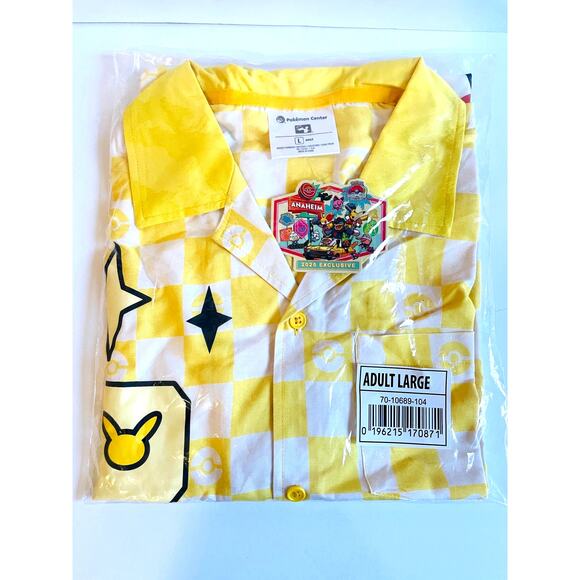 Pokemon World Championships 2025 Anaheim Button-up Shirt | Adult X-Large Yellow - Picture 1 of 4